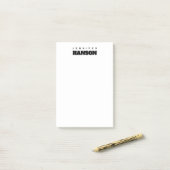 ミニマリストブラック&ホワイトプロフェッショナルモダン名 ポストイット (デスク上)