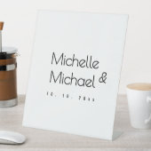 ミニマリストブラック&ホワイトプロフェッショナルモダン名 台座サイン (インサイチュ)