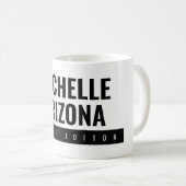 ミニマリストブラック&ホワイトプロフェッショナル モダン コーヒーマグカップ (正面右)