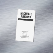 ミニマリストブラック&ホワイトプロフェッショナル モダン マグネット名刺 (インサイチュ)