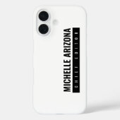 ミニマリストブラック&ホワイトプロフェッショナル モダン Case-Mate iPhoneケース (裏面)