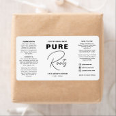 ミニマリストブラック&ホワイトヘア油ドロッパーボトル ラベル (インサイチュ)