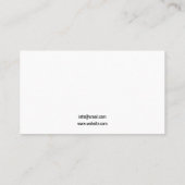 ミニマリストブラック&ホワイトホースのスケッチウマ科の 名刺 (裏面)