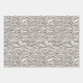 ミニマリストブラック&ホワイトラインアート ラッピングペーパーシート (正面)