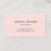 ミニマリストブラック&ホワイトラ渦巻形のッシュ 名刺 (裏面)