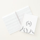 ミニマリストブラック&ホワイトリース-カスタムモノグラム ノートブック (内部)