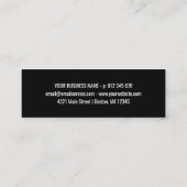 ミニマリストブラック&ホワイトロイヤリティパンチカードロゴ ロイヤリティカード (裏面)