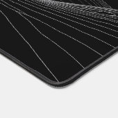 ミニマリストブラック&ホワイト宇宙ポータルアート デスクマット (コーナー)