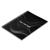 ミニマリストブラック&ホワイト抽象芸術 | テキストの追加 ノートブック (左側)