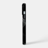 ミニマリストブラック&ホワイト抽象芸術 | テキストの追加 iPhone 15ケース (左側面)
