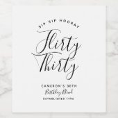 ミニマリストブラック&ホワイト気のあるそぶりをしたサーティ ワインラベル (シングルラベル)