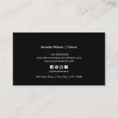 ミニマリストブラック&ホワイト清掃サービスカスタム 名刺 (裏面)