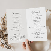 ミニマリストブラック/ホワイト紙プログラムブックレット チラシ