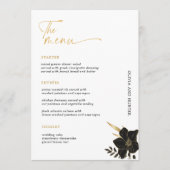 ミニマリストブラック&ホワイト結婚ズのドリンクバー メニュー (正面)