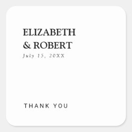 ミニマリストブラック&ホワイト結婚ズシ伝統的ック スクエアシール