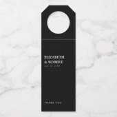 ミニマリストブラック&ホワイト結婚ズシ伝統的ック ボトルネックタグ (正面)