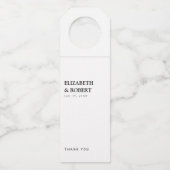 ミニマリストブラック&ホワイト結婚ズシ伝統的ック ボトルネックタグ (正面)