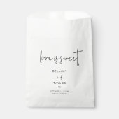 ミニマリストブラック&ホワイト結婚ズトリート フェイバーバッグ (正面)