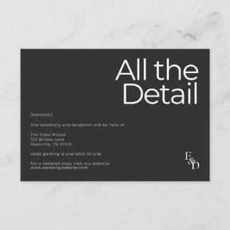 ミニマリストブラック&ホワイト エンクロージャーカード