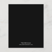 ミニマリストブラック&ホワイトBUDGET結婚式招待状 (裏面)