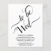 ミニマリストブラック&ホワイトBUDGET結婚式招待状 (正面)