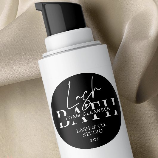 ミニマリストブラック&ホワイトLash Extensionsクリーナー ラウンドシール