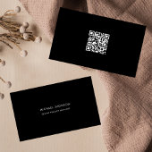ミニマリストブラック&ホワイトQRコードコロポレート 名刺