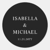 ミニマリストブラック | 好意 ラウンドシール (正面)