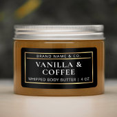 ミニマリストブラック&金ゴールド体バタージャー製品 ラベル