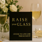 ミニマリストブラック&金ゴールド結婚のバーサイン 箔シーズンカード