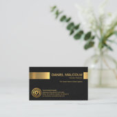 ミニマリストブラッグランジク金ゴールドストストライプア所有者 名刺 (スタンド正面)