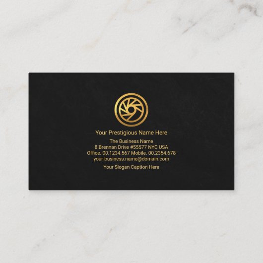 ミニマリストブラッグランジク金ゴールドストストライプア所有者 名刺 (裏面)