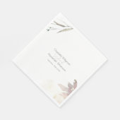 ミニマリストブランチとフローラウォーターのカラー招待状 スタンダードランチョンナプキン (角)