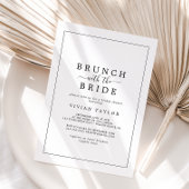 ミニマリストブランチとブライドブライダルシャワー 招待状