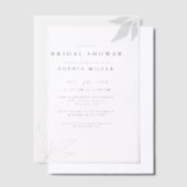ミニマリストブランチ離れズシックブライダルシャワー ベラム紙招待状 (オフセット)