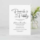 ミニマリストブランチ&バブリーブライダルシャワー 招待状 (スタンド正面)