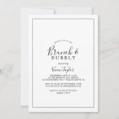 ミニマリストブランチ&バブリーブライダルシャワー 招待状 (正面)