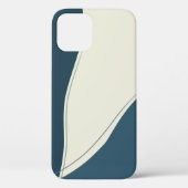 ミニマリストブルーとクリーム抽象芸術 Case-Mate iPhoneケース (裏面)