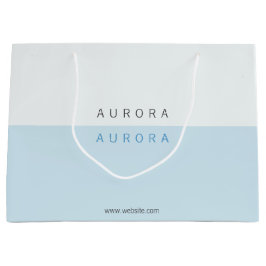 ミニマリストブルーのツートンカラービジネスカード ラージペーパーバッグ