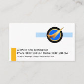 ミニマリストブルーイエロータクシーライン 名刺 (裏面)