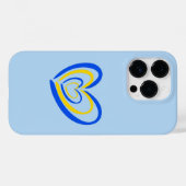 ミニマリストブルーイエローハートウクライナのインスピレーション Case-Mate iPhoneケース (裏面 (横))