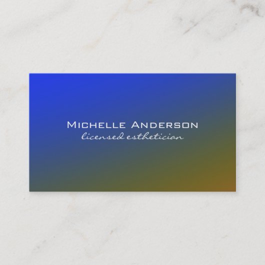 ミニマリストブルーイエローフェード 名刺 (正面)