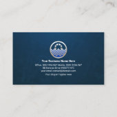 ミニマリストブルーウォータープグランジールの保守 名刺 (裏面)