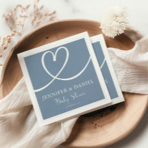 ミニマリストブルーエレガントオ赤ちゃんシャワー