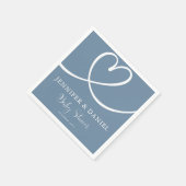 ミニマリストブルーエレガントオ赤ちゃんシャワー スタンダードカクテルナプキン (角)