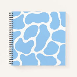 ミニマリストブルーカウズプリント ノートブック
