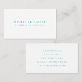 ミニマリストブルーグリーン文字 名刺 (正面/裏面)