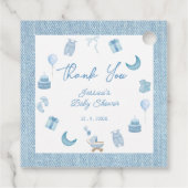 ミニマリストブルージャンベビーデニムベビーシャワー フェイバータグ (裏面)