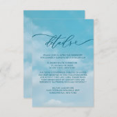 ミニマリストブルースカイ ただ愛する カジュアルエレガンス エンクロージャーカード (正面/裏面)