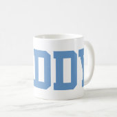 ミニマリストブルーダディタイポグラフィ コーヒーマグカップ (正面右)